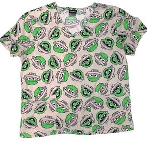 Oscar the Grouch Scrub top